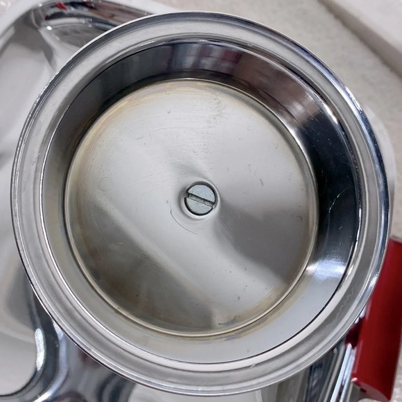 Vintage Glo Hill Gourmates Chrome Serving Tray W Cherry Red Bakelite Accents - Picture 7 of 13